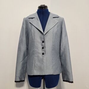Vintage Blue Wool Blend Blazer Size M